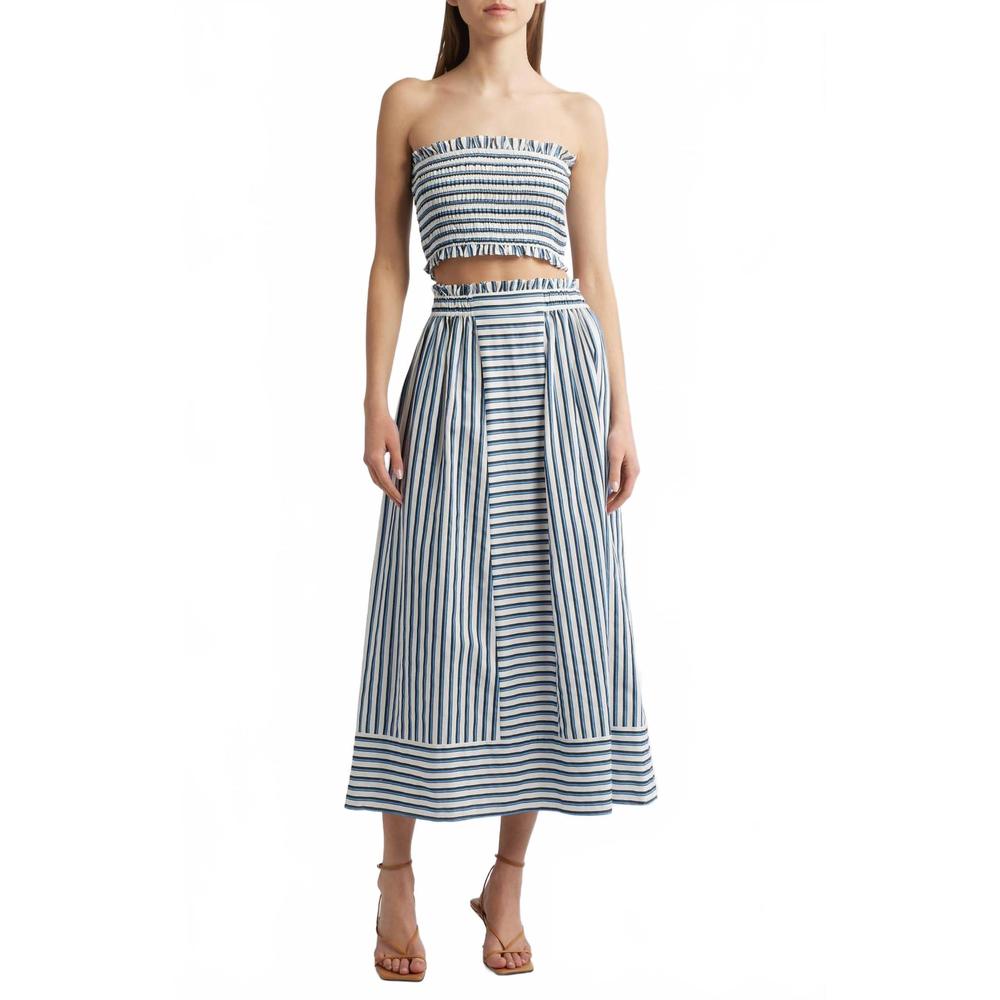 NEW CLEOBELLA bristol tube top & skirt set in blue multi